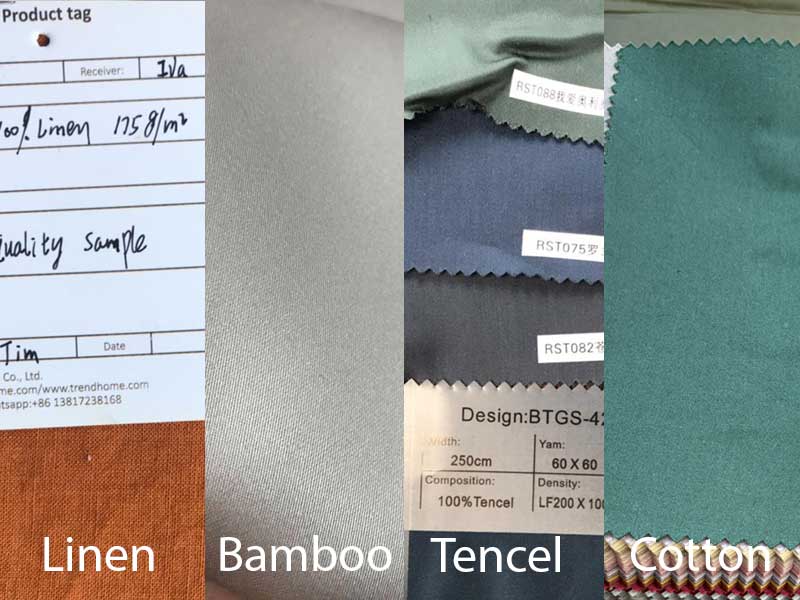 Professional bed sheet factory in china providing linen bamboo tencel cotton fabric