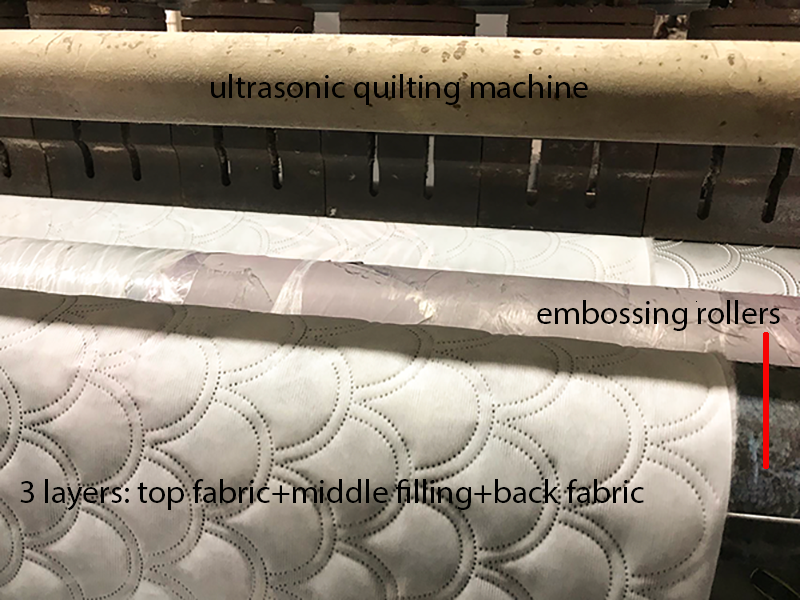 Embossed pinsonic Ultrasonic quilted fabric manufacturer in china-1