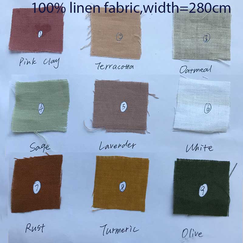 100% linen fabric solid colors available