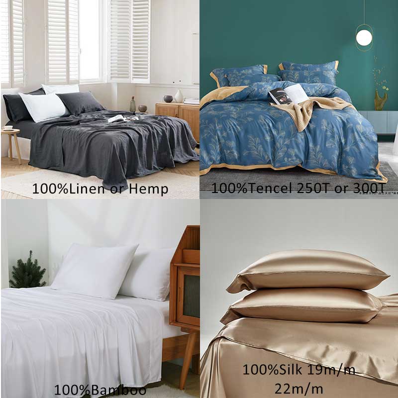 Bed Sheet Manufacturer Linen Hemp Tencel Bamboo Silk